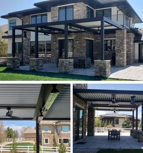 Cortinas de aleación de aluminio a prueba de viento, Gazebo de toldo para exteriores, pérgola, OEM - Product Image 6
