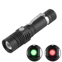 Lampe torche LED super lumineuse 4 Modes Type C USB Rechargeable Flash Light Étanche Zoomable Lampes de poche portables