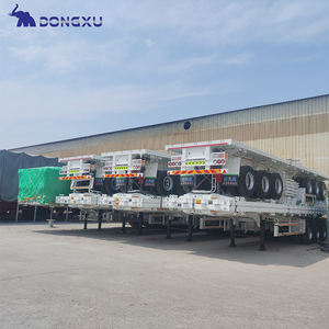45 pieds 12m40 13m 15 mètres 17m 40 60 pieds bas 2 essieux 30 pieds cimc vente à plat remorque à 3 axes semi remorques - Product Image 4