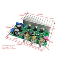 Module amplificateur audio haute puissance 2.1 à trois canaux avec subwoofer, fini, 12V, TDA2050+TDA2030, IC TDA2050A TDA2030A