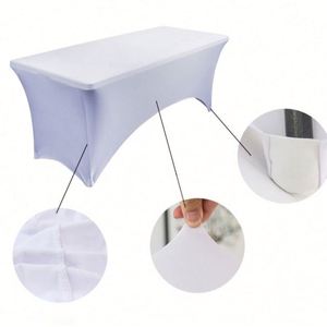 Housse de table personnalisée pour salon professionnel, impression de logo, polyester, 4 pieds, 6 pieds, 8 pieds - Product Image 1