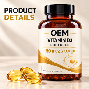 Capsule <span class=keywords><strong>di</strong></span> Vitamina D3 ad Alta Potenza 50mcg 2000UI OEM ODM Confezione Personalizzata Etichetta Privata Fornitore all'Ingrosso - Product Image 6