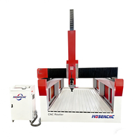 Routeur CNC Jinan Mosencnc 1325 pour la pierre |   Machine de gravure et de découpe 3D à 4 axes avec broche à refroidissement par eau