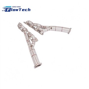 ท่อร่วมไอเสีย FlowTech T304 สแตนเลสสตีลแบบความยาวเท่ากัน พร้อมแผ่นกันความร้อน สำหรับ Lexus RC F 5.0L V8 – ติดตั้งแบบยึดโดยตรง - Product Image 3