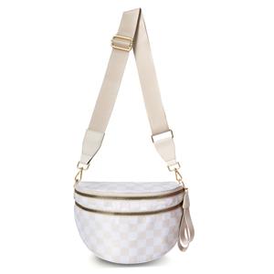 Crossbody Bum <b>Bags</b> for Women Checkered Purse Spacious Sling <b>Bag</b> Fanny Pack with Adjustable Strap - Product Image 3