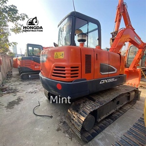 Mini pelleteuse Doosan DH55 d'occasion très bon marché avec moteur Cummins et composants du noyau du roulement inclus - Product Image 3