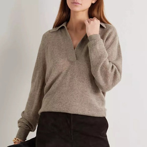 Fashion Design Customized <strong>Polo</strong> <strong>Neck</strong> Knit Cashmere Pullover Cashmere Sweater <strong>Jumper</strong> for <strong>Women</strong> - Product Image 4