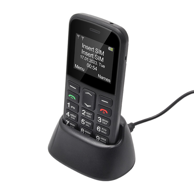 1.77inch GSM Dual-SIM Card Straight bar Key Function Phone Long Standby, Supports One-click SOS Emergency Call 2g Elderly Phone