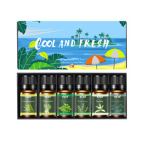 Série florale boisée fruitée fraîche 10ml*6pcs Huiles essentielles d'aromathérapie individuelles pour massage Humidificateur Diffuseur d'arômes