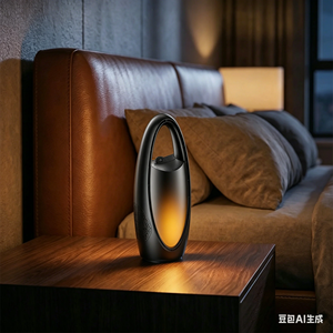 USB Kanatsız Fan, 9 Saatlik Zamanlayıcılı 9 Hızlı Rüzgarı Atomize Eder, Salınım Başlıklı Yaldızlı Efektli Ortam Işığı Masa Fanı 2026 Ofis Fanı - Product Image 5