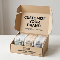 Ensemble de poudres de café et de matcha en sachets individuels de qualité supérieure avec boîte de présentation rigide, petits sachets, emballage de vente au détail pour comptoir, personnalisation de la marque