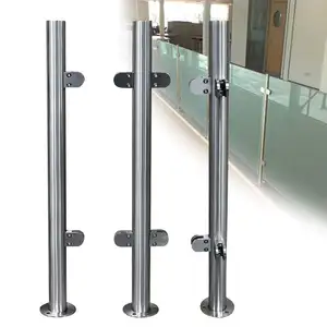 spigot glass railing for stairs/ stainless steel stair handrail manufacturer stainless steel post