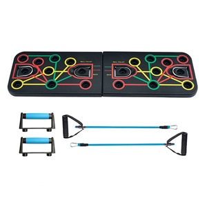 NOUVEAU Planche <span class=keywords><strong>de</strong></span> <span class=keywords><strong>musculation</strong></span> 2 en 1 pliable Push up Stand d'exercice <span class=keywords><strong>de</strong></span> gymnastique Push-ups Stands pour l'entraînement physique <span class=keywords><strong>avec</strong></span> cordes <span class=keywords><strong>de</strong></span> traction élastiques - Product Image 1