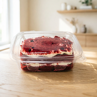 Boîte à gâteau en plastique transparent avec fonction de gaufrage, emballage alimentaire pour le stockage du chocolat et du sucre