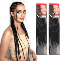 Échantillon Gratuit, Tresse Jumbo en Fibre Synthétique Haute Température de 82 Pouces 165g, Extension Yaki Pré-Étiré à Trame Unique pour Crochets