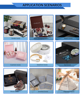 Boîte cadeau pour bijoux en carton rigide, écologique, biodégradable, faite à la main, avec mini tiroir coulissant, matériaux recyclés, finition mate