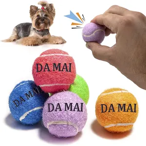 Atacado Pet Brinquedo Treinamento Cão Mastigar Bola De Tênis Interativo Pet Tennis Ball