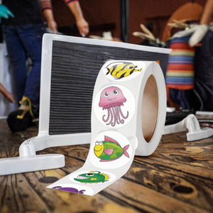 Custom Printed Cosmetic Cardboard Paper <b>Box</b> Waterproof Roll Gift Craft Packaging Thankyou Stickers CMYK <b>Vinyl</b> Adhesive Labels - Product Image 3