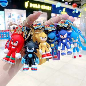 <span class=keywords><strong>Llavero</strong></span> Colgante de PVC Ecológico con Forma 3D de Personaje de Anime <span class=keywords><strong>Sonic</strong></span>, para Coche y Bolso, Regalo Promocional - Product Image 1