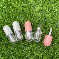 6ml Orange Blanc Vide Mignon Capsule En Forme De Brillant À Lèvres Tube En Forme De Pilule Lèvre Glaçure Tube Emballage Cosmétique