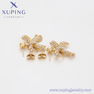 X000018992 gioielli <span class=keywords><strong>Xuping</strong></span> 14K oro placcato colore orecchino moda perline Zirconia archetto orecchini donna <span class=keywords><strong>Xuping</strong></span> - Product Image 4