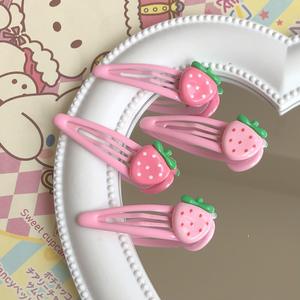 Eico กิ๊บติดผมโลหะรูปสตรอเบอร์รี่น่ารักสดใสเครื่องประดับผมเจ้าหญิงสุดอินเทรนด์สำหรับเด็กผู้หญิงผมม้าหวานใจ - Product Image 2