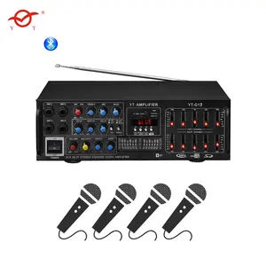 YATAO Kaufen Sie 2-Kanal 4-Mikrofon-Eingangsmischer Home Karaoke Sound Integrierte Stereo Professional Audio Power Audio-Verstärker