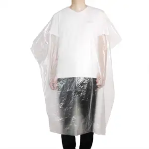 Waterproof Hair Cutting Cover Disposable Plastic Clear Hair Salon Barber Capes For Kids and Adults