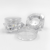 Toples krim wajah, 3g 5g persegi PS akrilik kosmetik transparan plastik stoples plastik krim mata