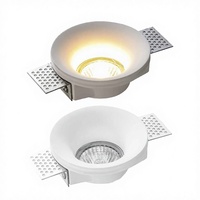 Spot LED encastré carré anti-éblouissement en plâtre au design moderne 7W/10W COB, lumière du jour 6000K, angle de faisceau 120°