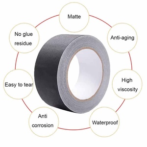 Hochleistungs-Enten kanal Wasserdichtes rückstands freies schwarzes <span class=keywords><strong>Gaffa</strong></span>-Klebeband mit starker Haftung - Product Image 4