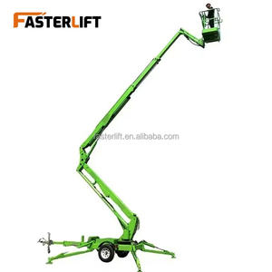 Fabrieksdirecte verkoop Dubbele Aandrijving 10m 28m Elektrische Spider-Man Hoogwerker Aanhangwagen Gemonteerde Boomlift voor Hoogwerker - Product Image 1