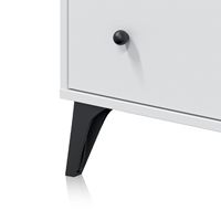 Mueble con cajones para el hogar de primera calidad con Artik White (Matte White) - Black Color 100% Made in Spain