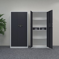 Armoire de classement en acier sécurisée avec empreinte digitale et mot de passe, 2 tiroirs, serrure à code, design moderne pour usage de bureau Dingshengnuo