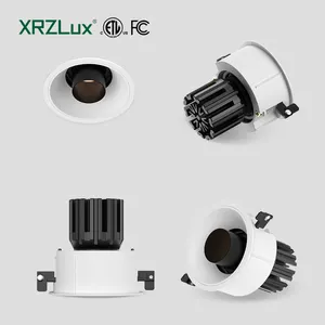 XRZLux High Lumen 15W COB LED Downlight Aluminum LED Recessed Spotlight Anti-glare CRI97 Adjustable Downlight For Home Lighting