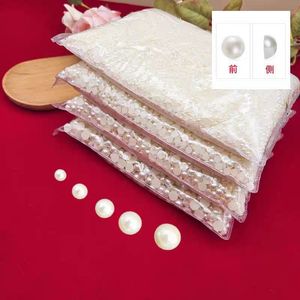 Perles d'imitation ABS rouges vives à fond plat, demi-rondes, pour appliques, perles lâches pour DIY, nail art, bijoux et accessoires - Product Image 4