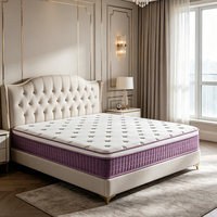 Matelas à ressorts ensachés moderne de 30 cm, compressé sous vide, avec housse en coton et capitonnage diamanté, idéal pour chambre, maison, hôtel, appartement