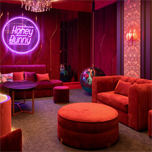 Vente en gros de meubles d'intérieur pour boîte de nuit chics narguilé tissu velours rouge canapé modulable pour bar et restaurant - Product Image 3