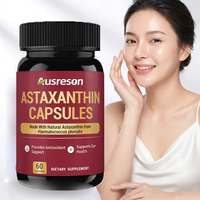 Capsules d'astaxanthine naturelle OEM, compléments alimentaires, favorisent la santé des yeux et de la peau, antioxydant, végétalien, capsules d'astaxanthine pure