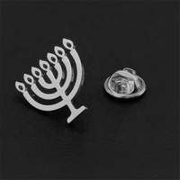 Yiwu Aceon – bijoux en acier inoxydable pour hommes, cadeau, dieu, Shabbat, élément, épingle à papillon, Menorah, boucle, broche