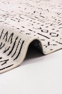 Alfombra Moderna Geométrica de Chenilla Mira White, 7mm, Pelo Corto, Lavable, Antideslizante, Ecológica, Apta para Mascotas, Poliéster, Tamaños Personalizados - Product Image 4