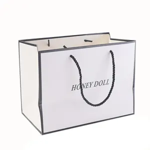 Bolsa de papel kraft de bajo precio OEM personalizada bolsa de papel de compras personalizada de bajo precio con logotipo