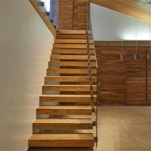 Hiện đại kiến trúc nổi cầu thang gỗ cho mở-kế hoạch nhà nhúng LED Strip vật liệu bền cho biệt thự - Product Image 4