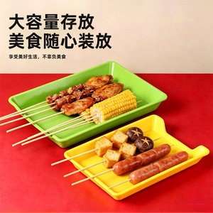 Plateau à brochettes en plastique alimentaire avec filtre, résistant aux chutes, pour les stands de barbecue des marchés nocturnes - Product Image 2