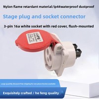 Connecteur de prise en laiton mâle/femelle 3 broches 3 pôles 16A 220-240V étanche IP44 pour scène, fourni directement par l'usine