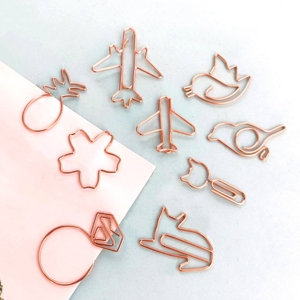 คลิปหนีบกระดาษน่ารัก คลิปหนีบกระดาษโลหะ คลิปหนีบเอกสารแบบขยาย คลิปหนีบกระดาษรูปทรงโลหะ ที่คั่นหนังสือสำหรับบ้านและสำนักงาน - Product Image 3