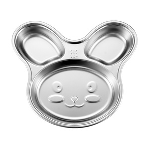 Tianxing Bán Buôn Bộ Đồ Ăn Thép Không Gỉ Trẻ Em Của Thức Ăn Nhanh Khay SUS 304 Hộ Gia Đình Thực Phẩm Bữa Ăn Tối Tấm - Product Image 5