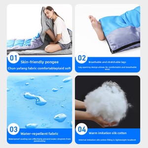 Sac de couchage enveloppant pour adulte, portable, anti-salissure, chaud, rembourré de duvet, <span class=keywords><strong>en</strong></span> polyester, pour le camping et les voyages - Product Image 4