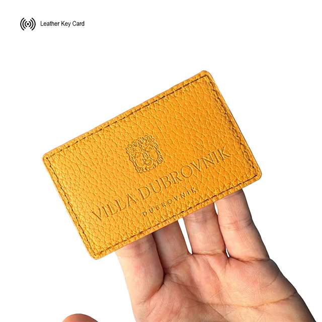 High Quality Custom Leather Access Card Hotel Door Lock System RFID Key Card 13.56MHz