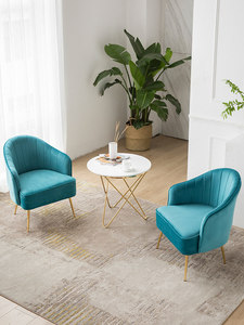 <span class=keywords><strong>Fauteuil</strong></span> individuel de designer, style nordique moderne et minimaliste, luxe léger, tendance, compact, en métal, pour chambre, balcon et loisirs - Product Image 4